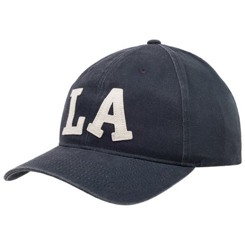 LA Felt Appliqué Pigment Washed Canvas Dad Cap