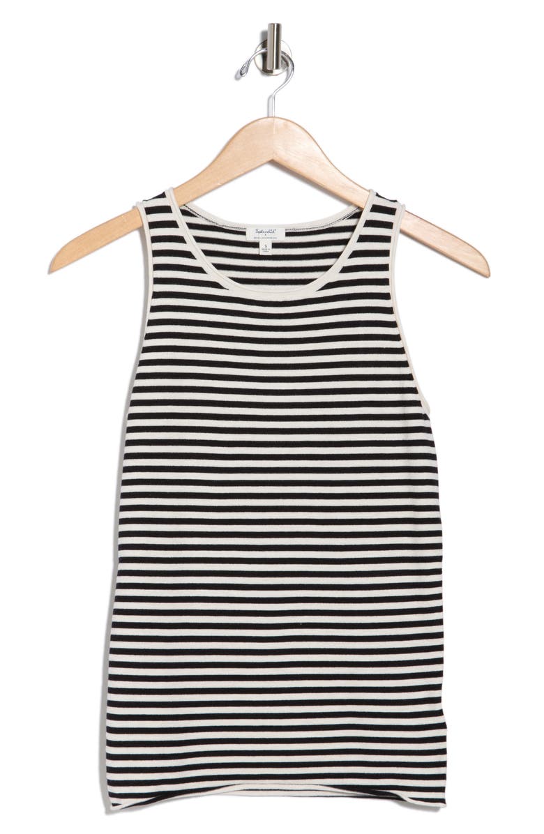 Splendid x Cella Jane Stripe Sweater Tank, Alternate, color, Snow/ Black Stripe