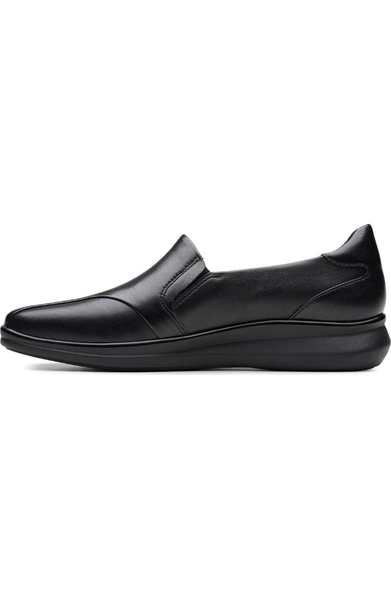 Clarks<sup>®</sup> Lynelle Wedge Flat, Alternate, color, Black Leather