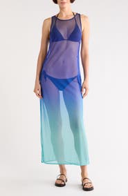 JANTZEN Sunset Spirit Lilia Knit Mesh Cover-Up Dress