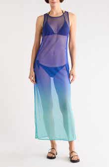 JANTZEN Sunset Spirit Lilia Knit Mesh Cover-Up Dress