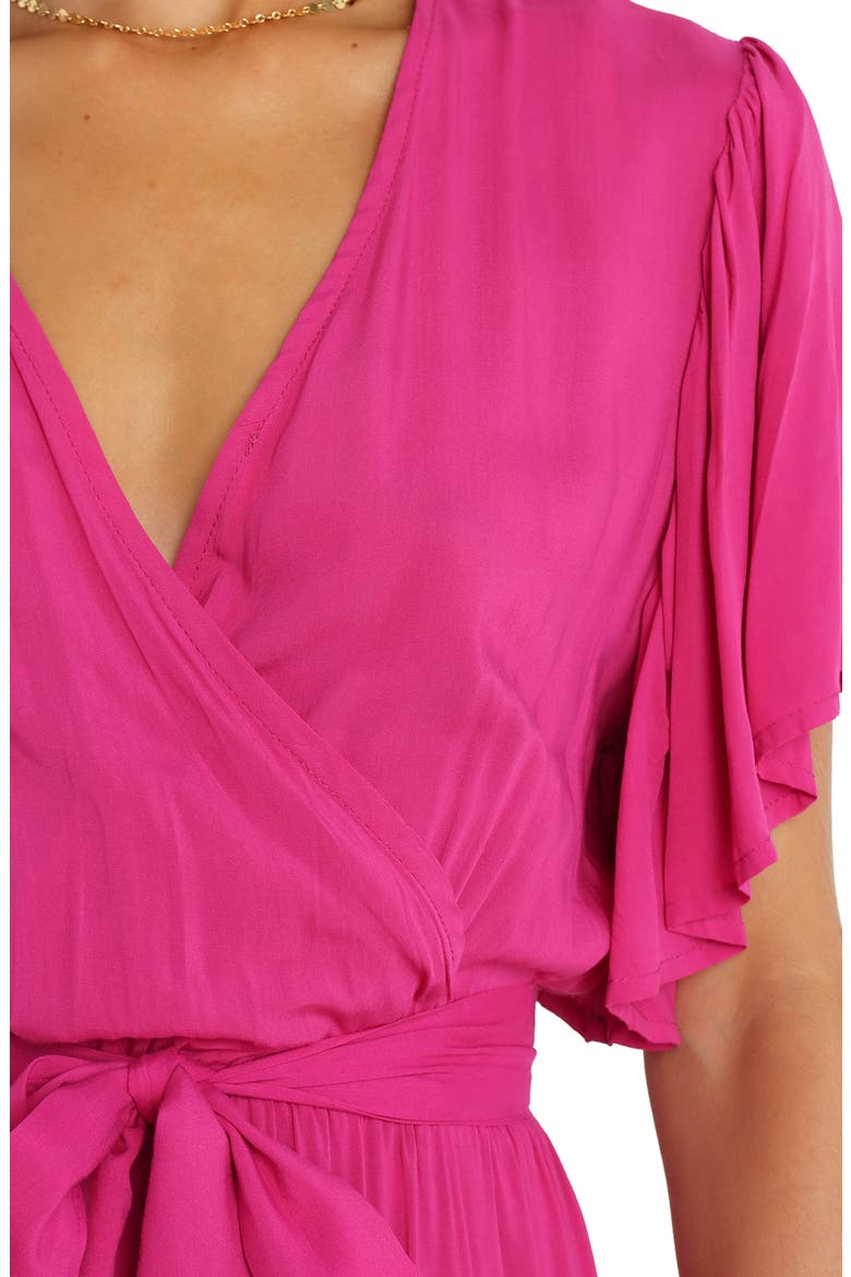 Barker Flutter Sleeve Tiered Dress, Alternate, color, PINK