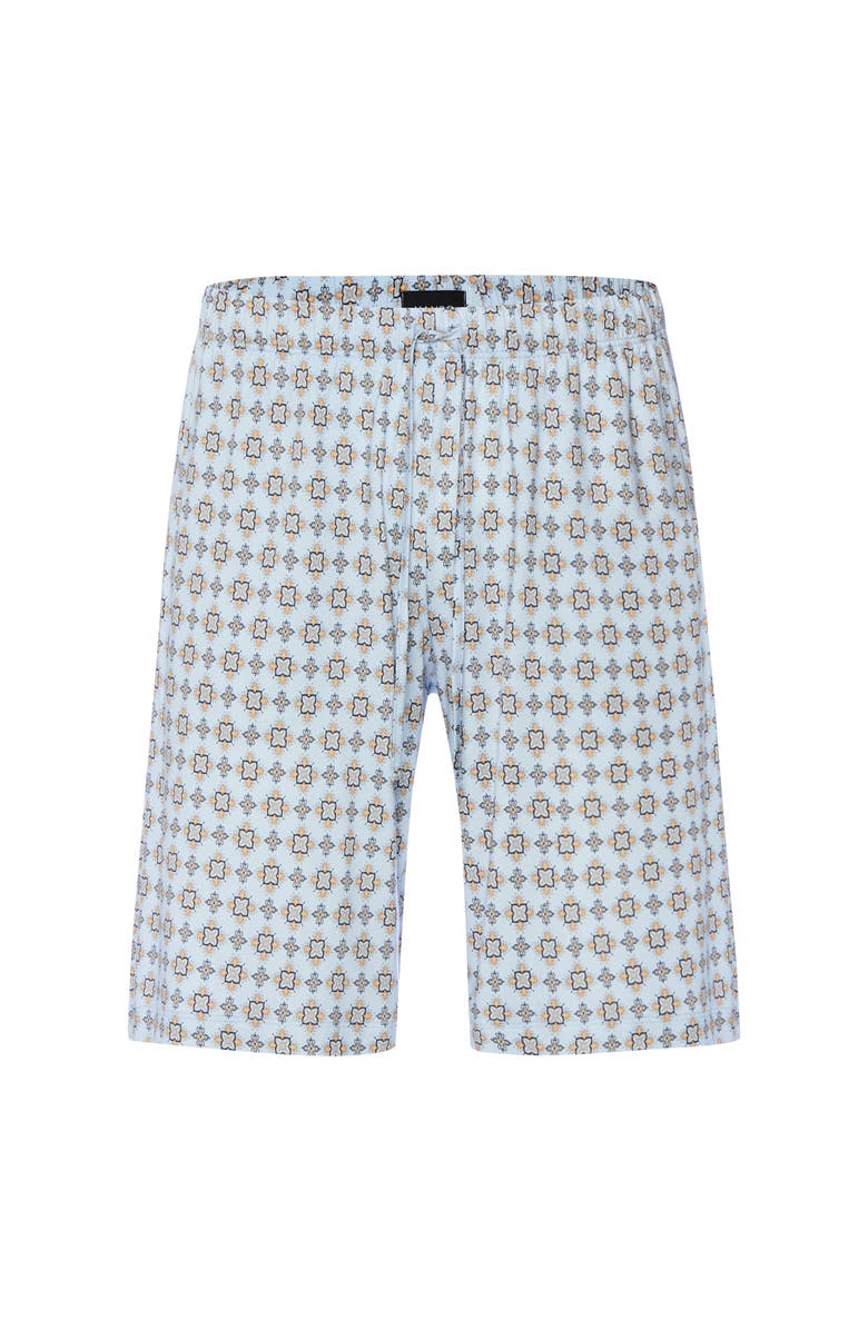 Hanro Night And Day Cotton Drawstring Shorts, Main, color, Pumpkin Ornaments