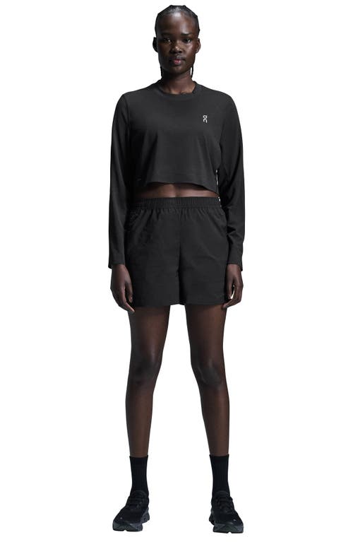 On Lg Sleeve Crop Training Top In Black