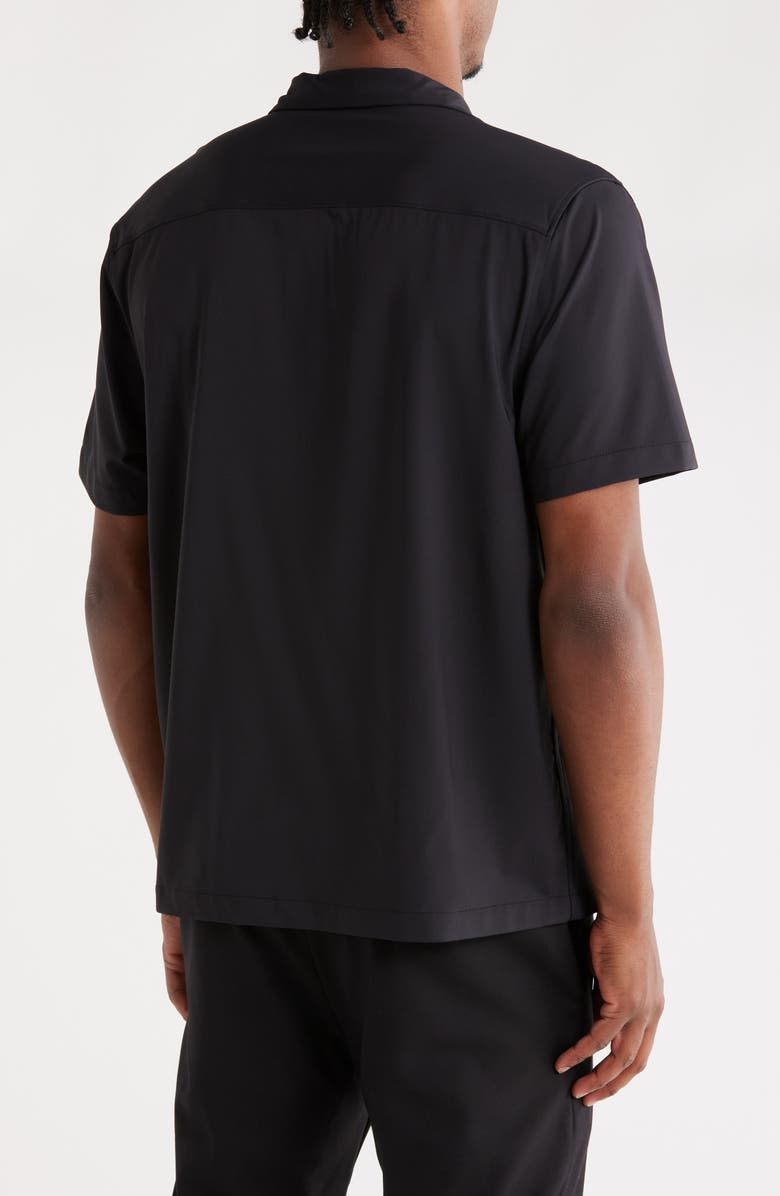 FOR THE REPUBLIC Solid Camp Shirt, Alternate, color, Black