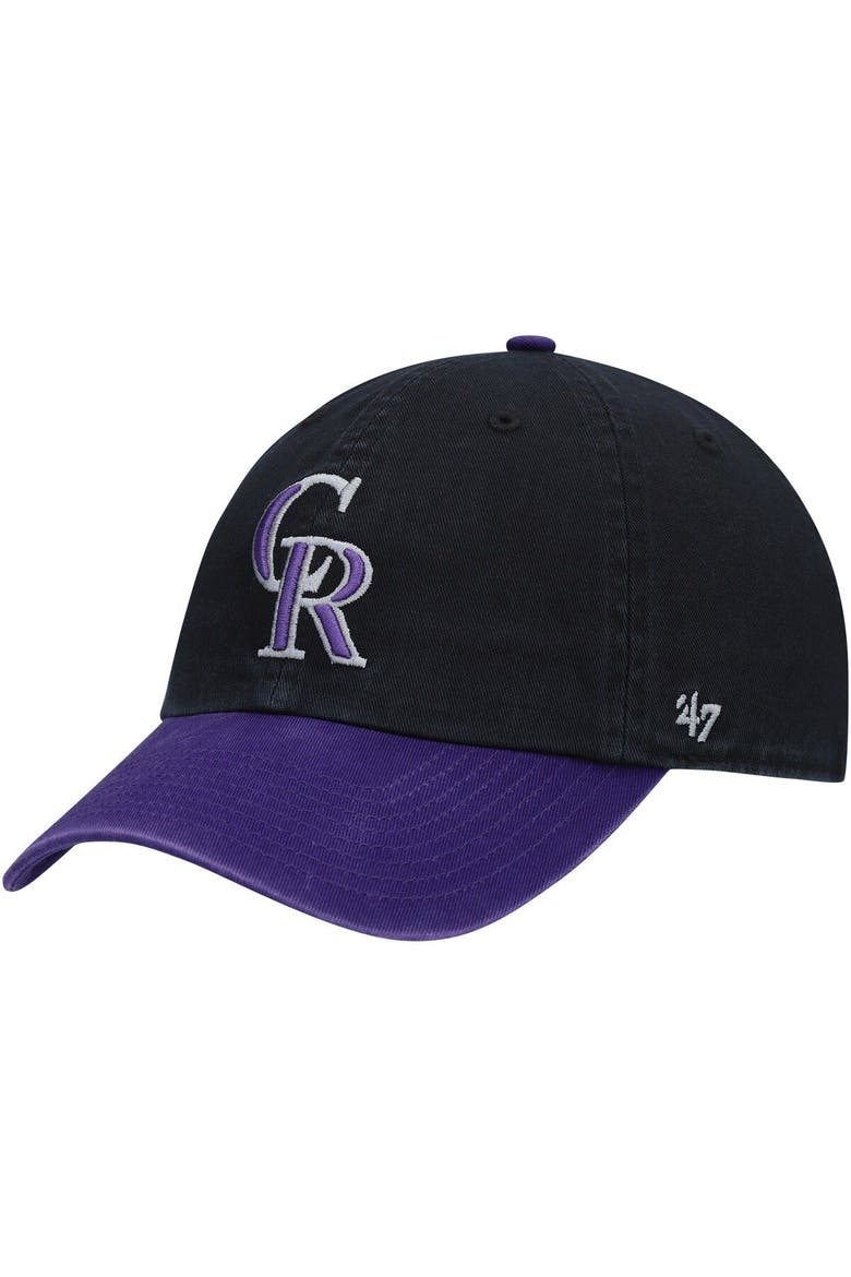 Men's '47 Black Colorado Rockies Clean Up Adjustable Hat, Main, color, Black