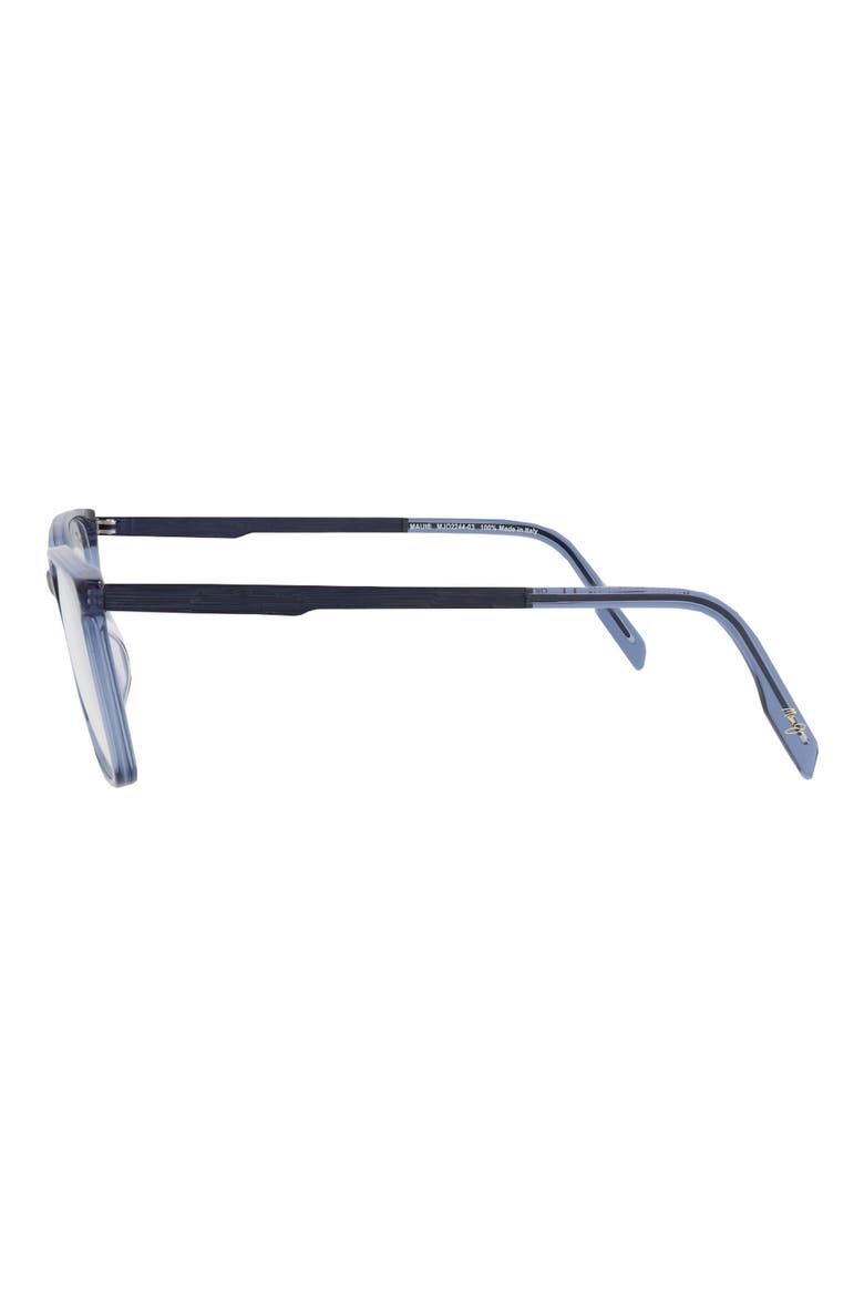 Core Optical 55mm Square Reading Glasses, Alternate, color, BLUE BLUE TRANSPARENT