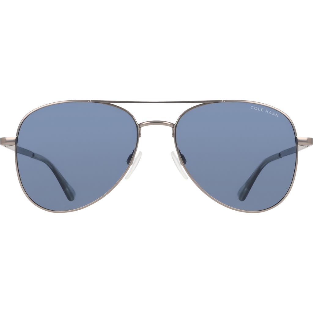 Cole Haan 57mm Aviator Sunglasses In Gray