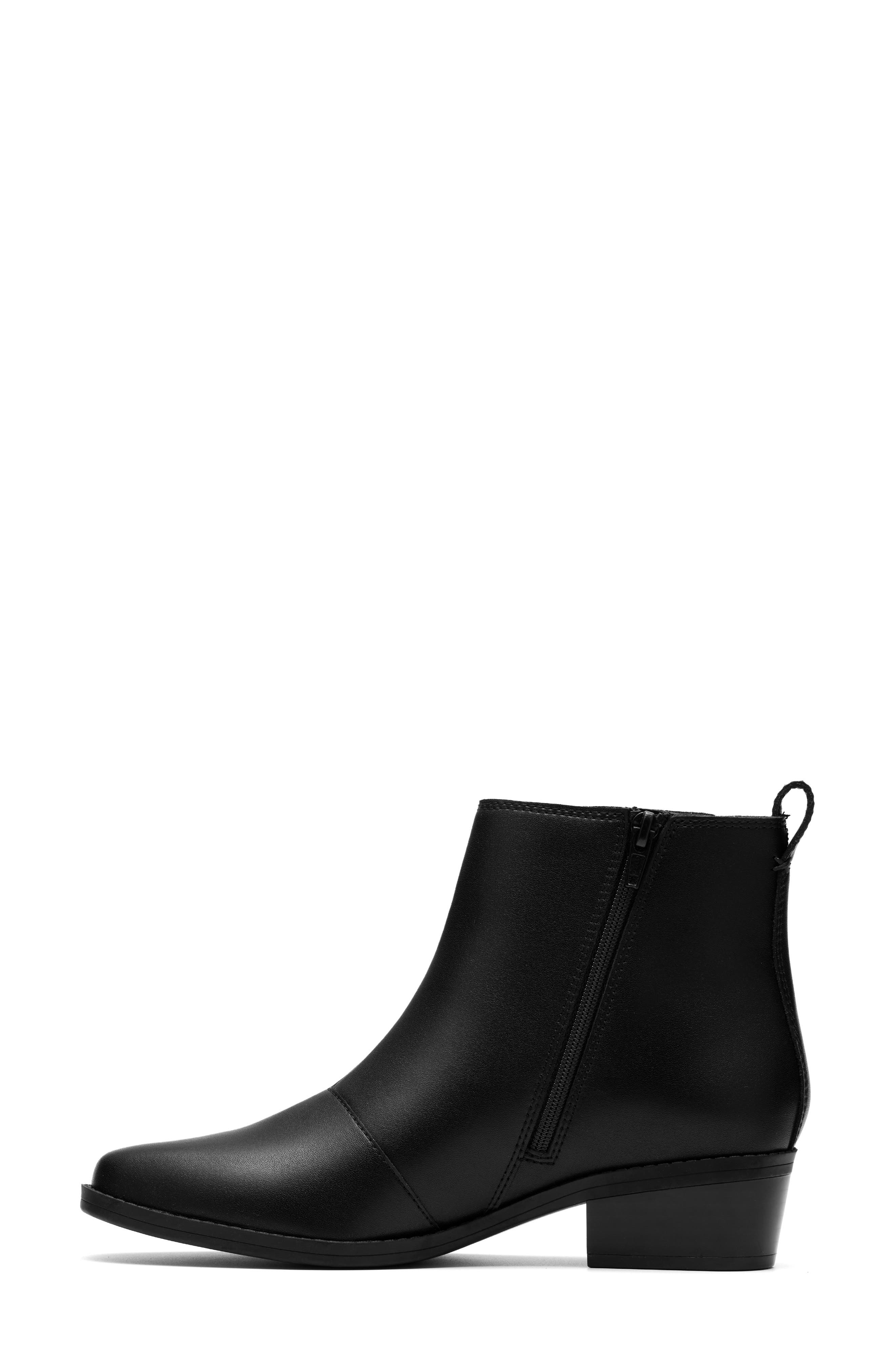 Clarks<sup>®</sup> Danyelle Skip Ankle Boot - Wide Width Available, Alternate, color, Black Leather