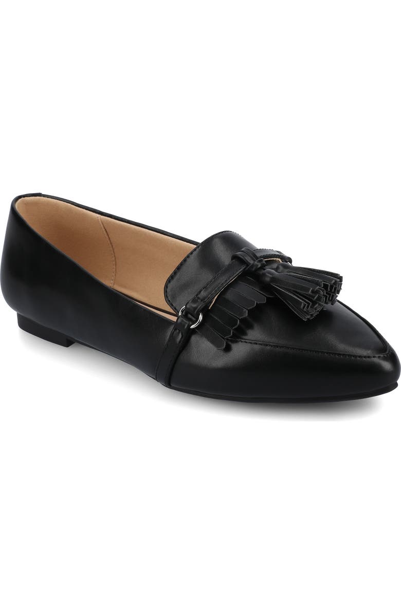 Journee Collection Jannah Tassel Loafer, Main, color, Black