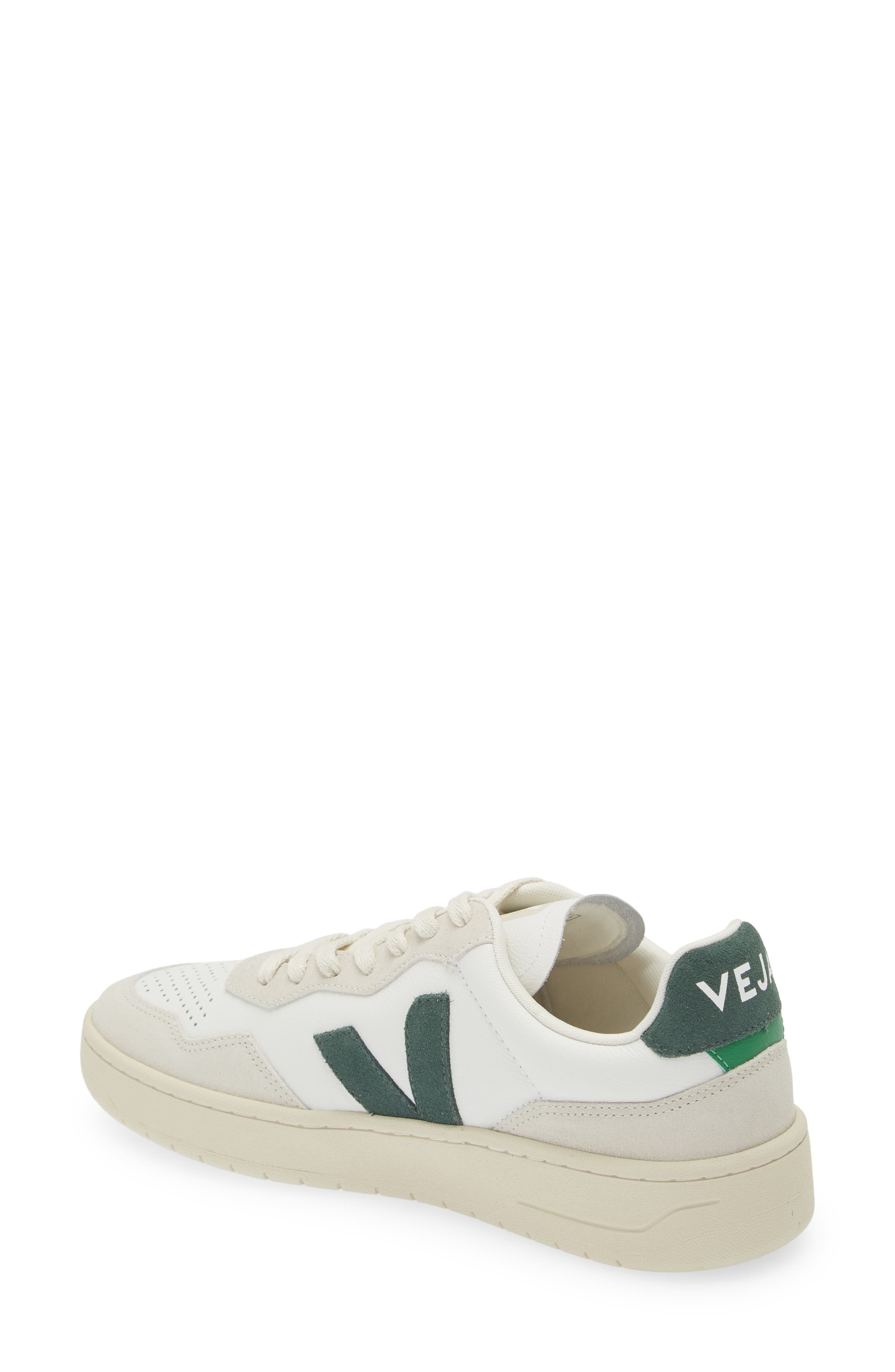 Veja V-90 Leather Sneaker, Alternate, color, Extra-White Cyprus