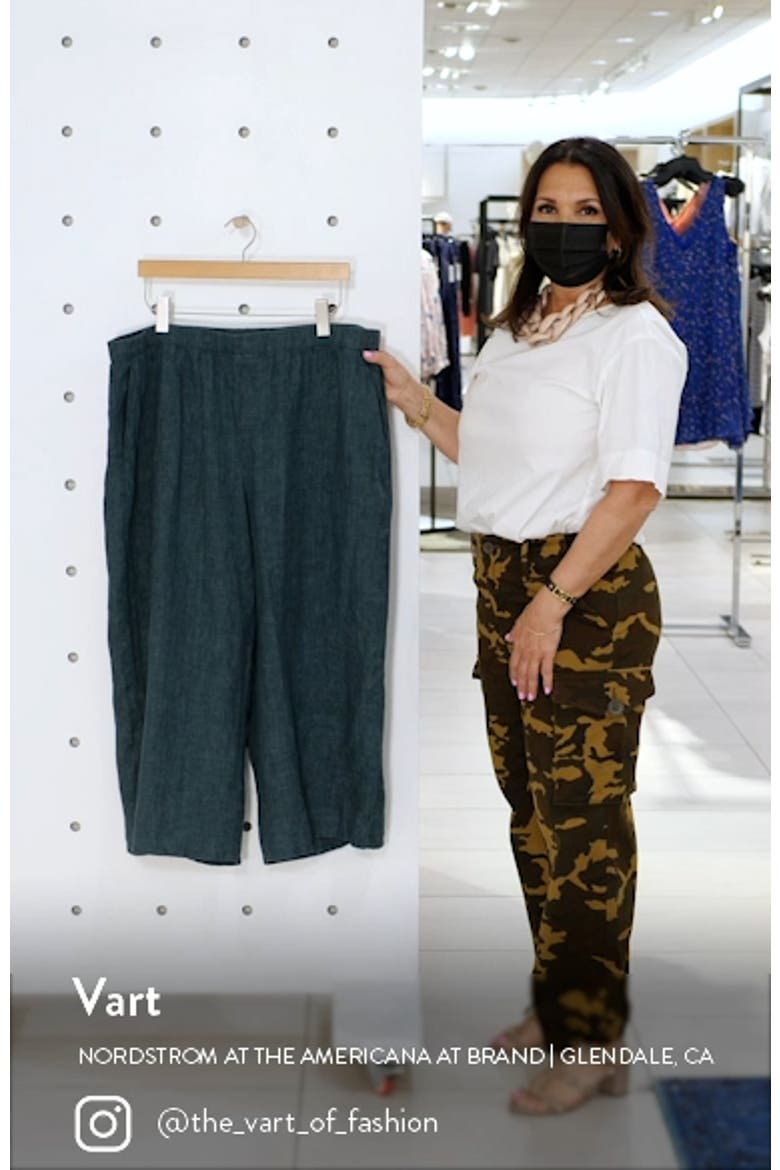 Organic Linen Crop Wide Leg Pants video