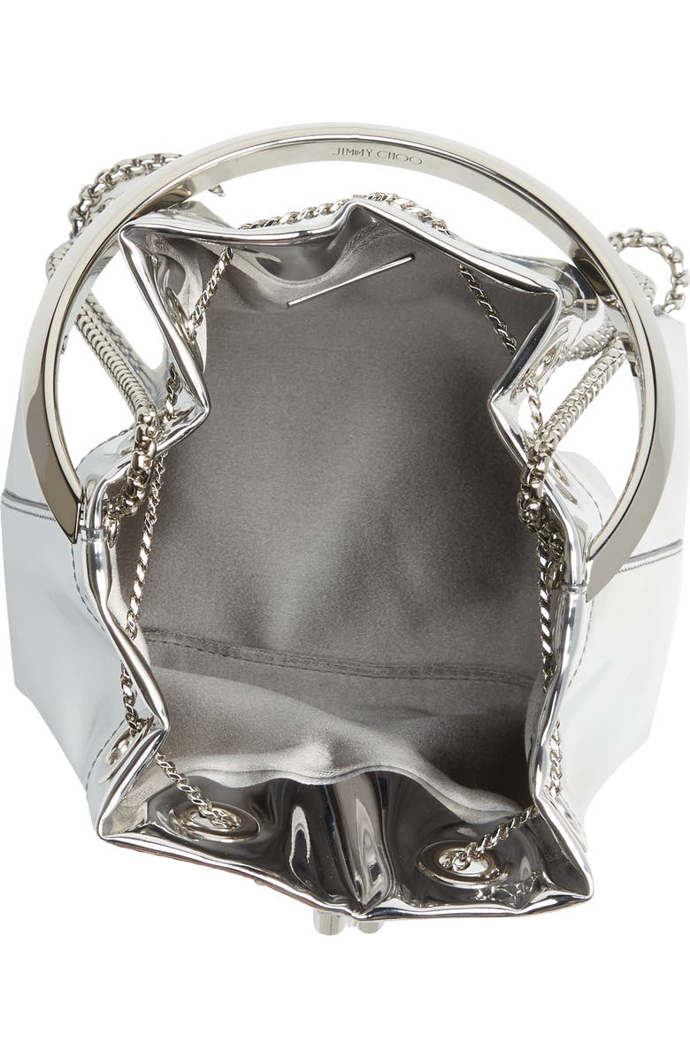 Jimmy Choo Bon Bon Mirror Fabric Top Handle Bag, Alternate, color,
