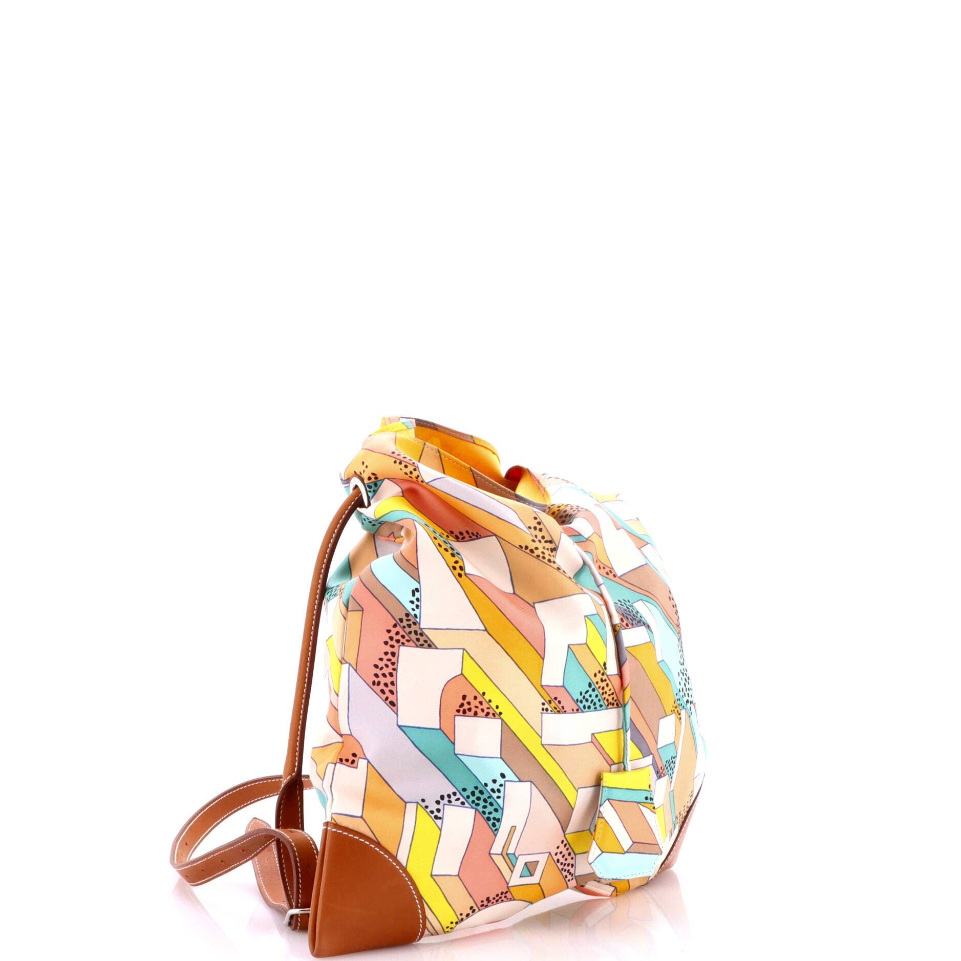 Silky City Bag Printed Silk and Leather PM, Alternate, color, None