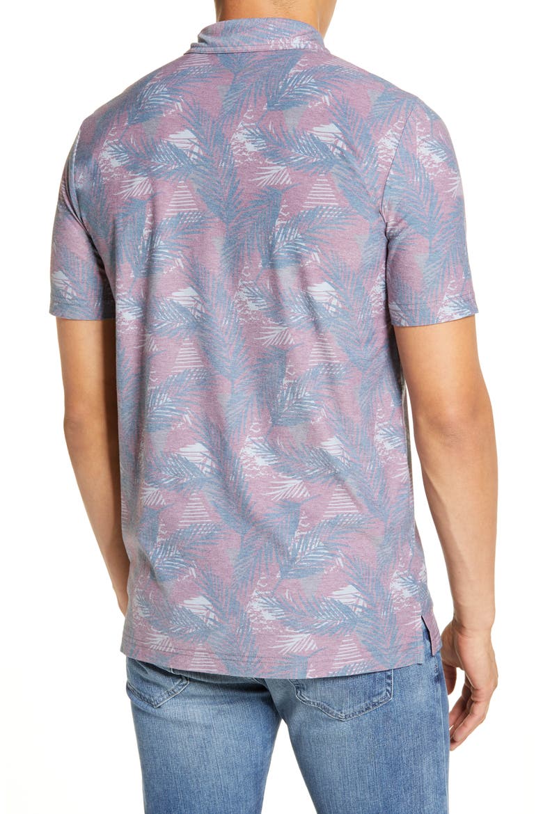 Saucey Regular Fit Tropical Short Sleeve Button-Up Shirt, Alternate, color, HEATHER MAUVE WINE