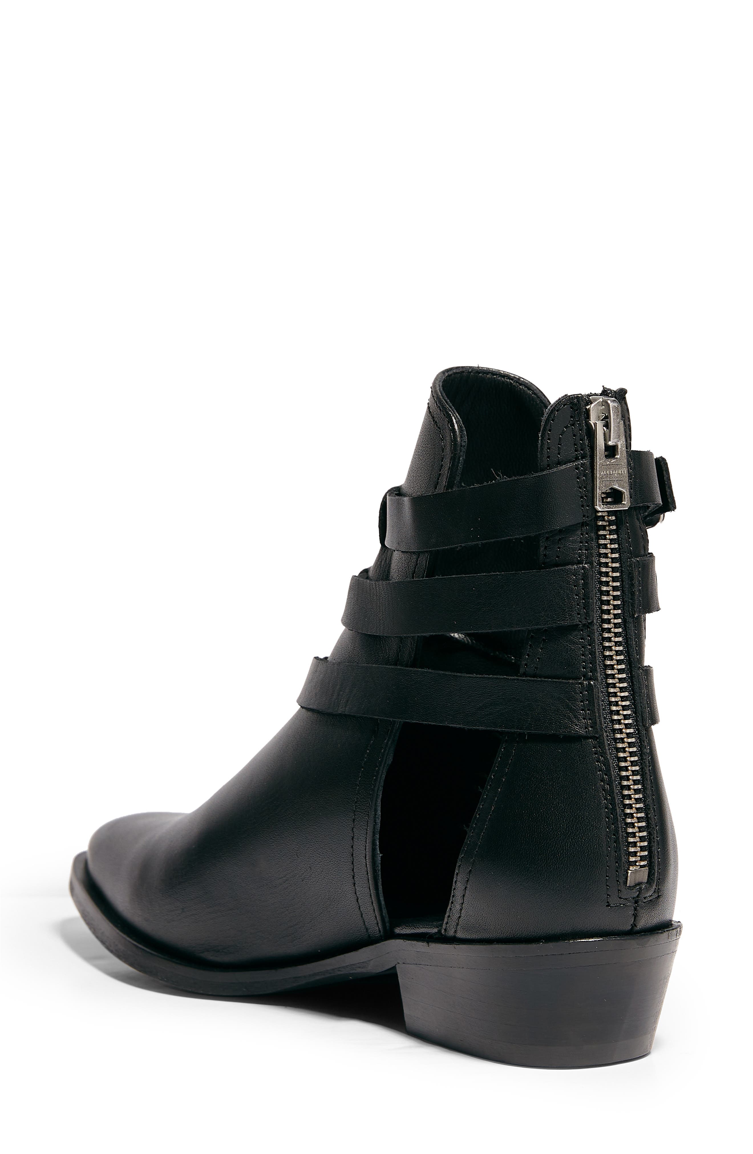 Naomi Bootie, Alternate, color, BLACK LEATHER