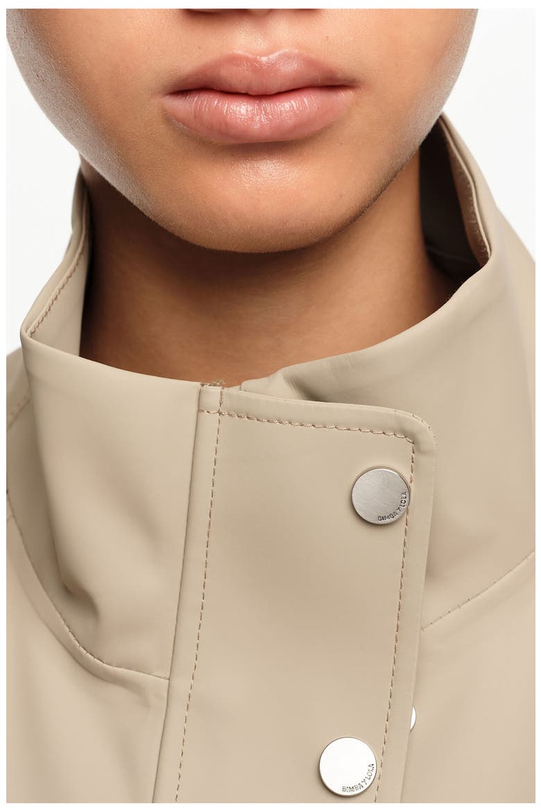 Fluid High Neck Trench, Alternate, color, STONE