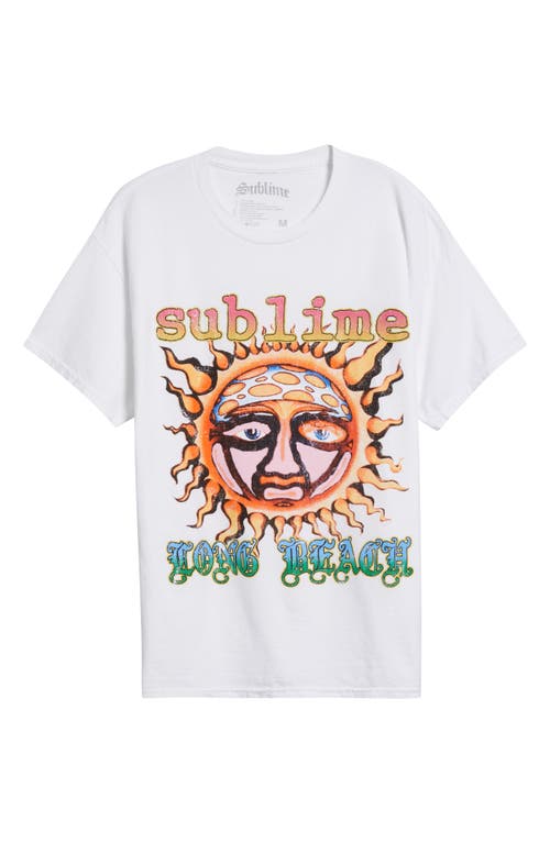 Merch Traffic Sublime Long Beach Graphic T-shirt In White