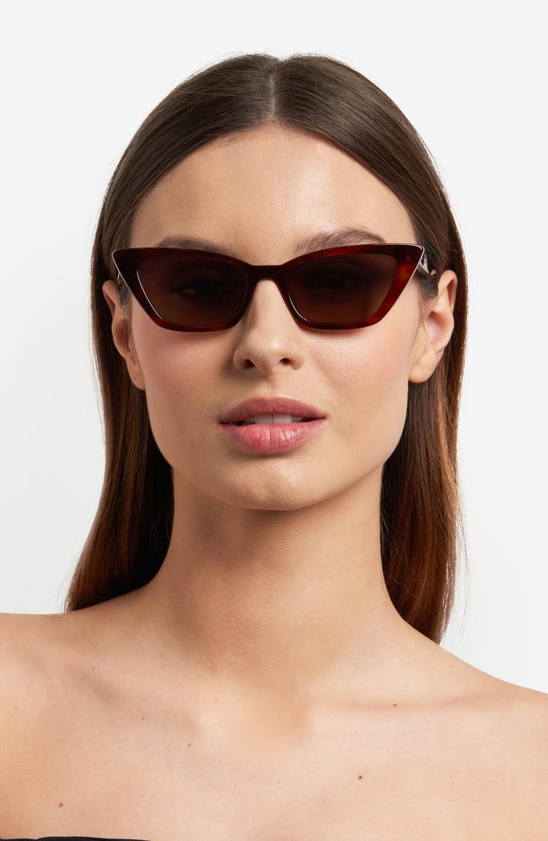 Kate Spade New York genell 52mm gradient cat eye sunglasses, Alternate, color, Havana/ Brown Sf