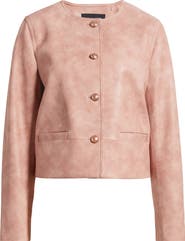 KOBI HALPERIN Lyles Faux Leather Crop Jacket