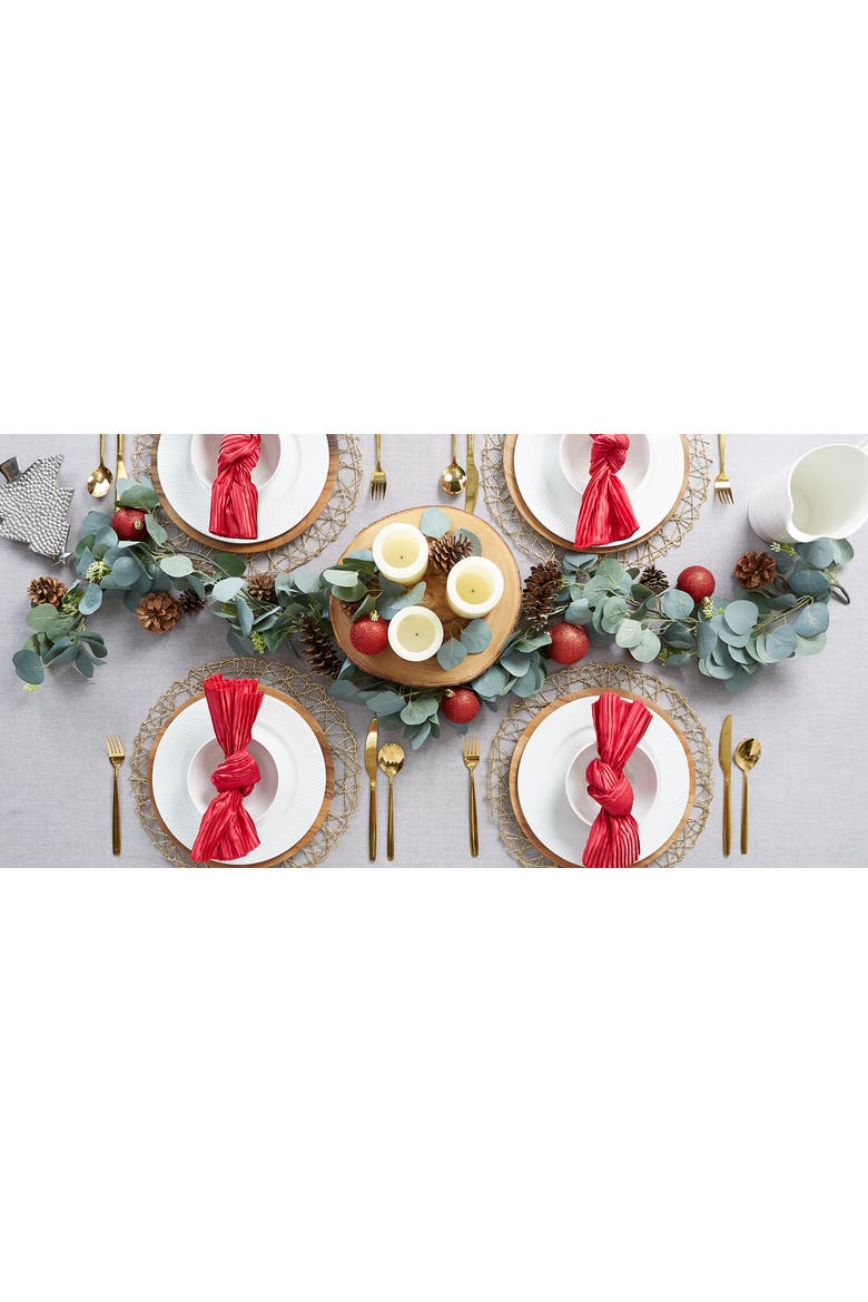 Red Satin Knot Napkin Set/6, Alternate, color, Red