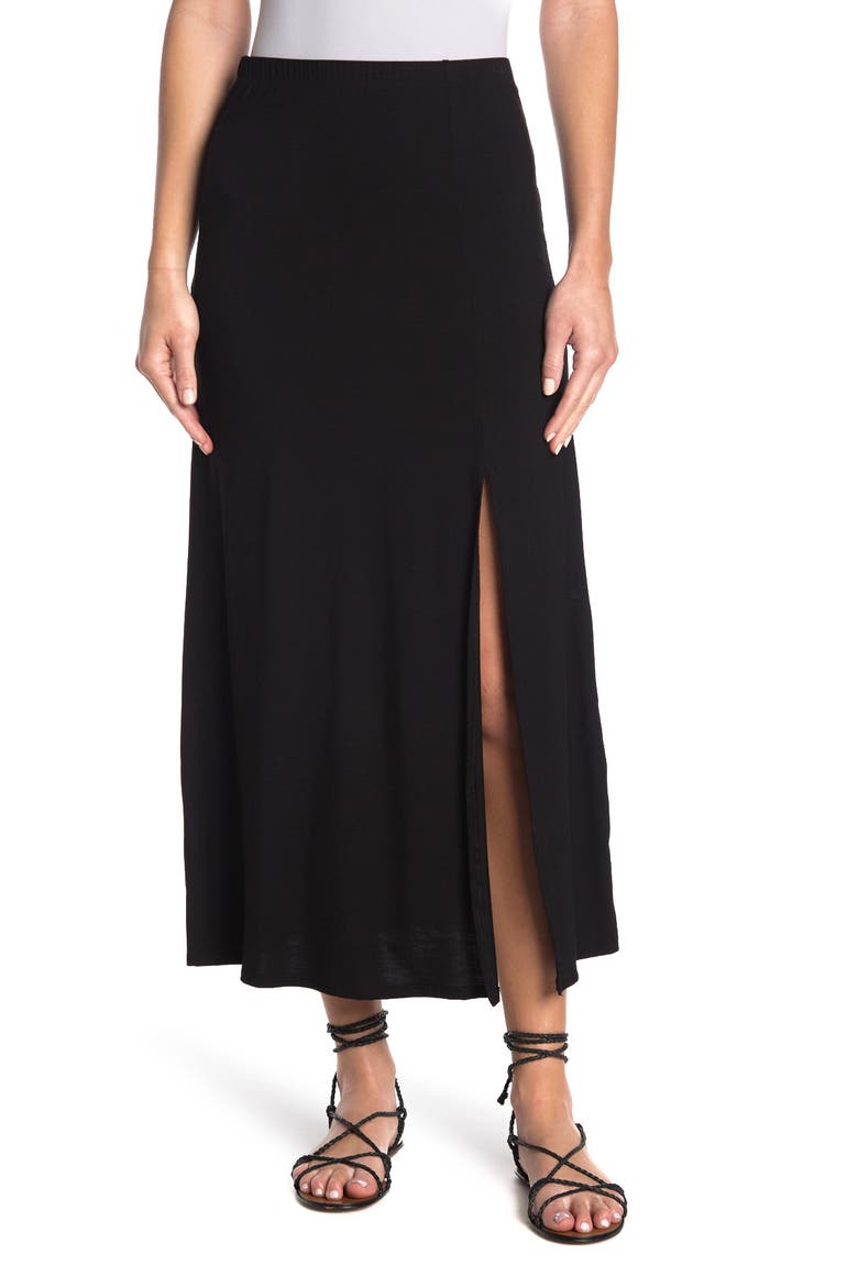 Jersey Maxi Skirt, Main, color, BLACK