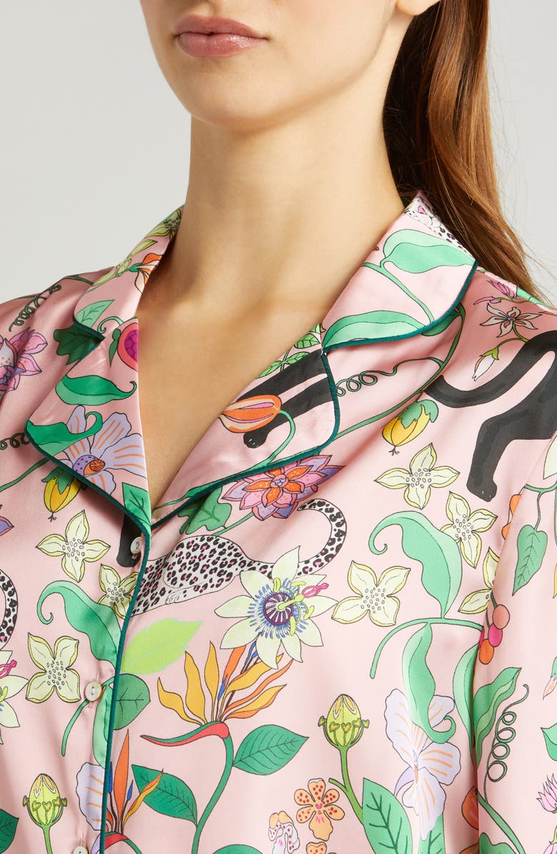 Karen Mabon Big Cats Satin Pajamas, Alternate, color, 