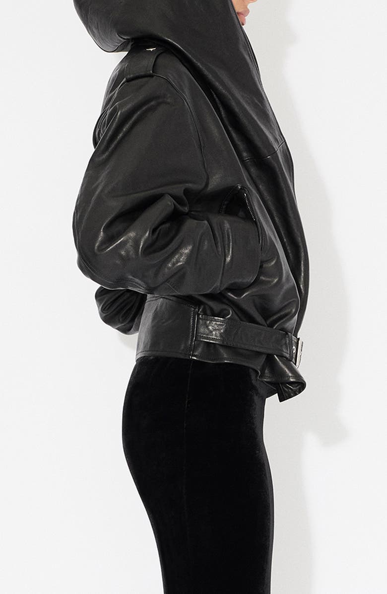 Alaïa Hooded Biker, Alternate, color, 