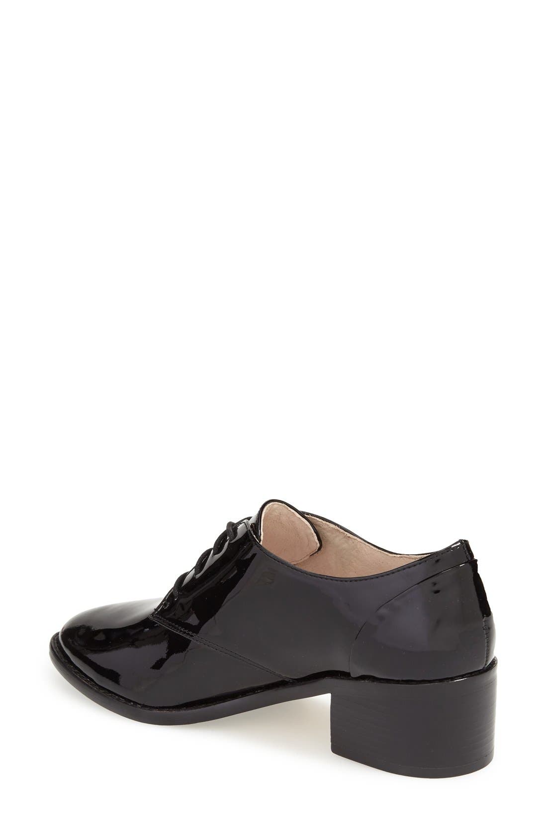 'Finch' Oxford, Alternate, color, BLACK PATENT