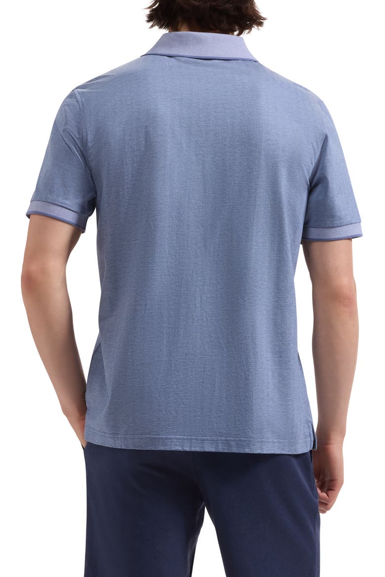 Tipped Johnny Collar Polo, Alternate, color, COBALT