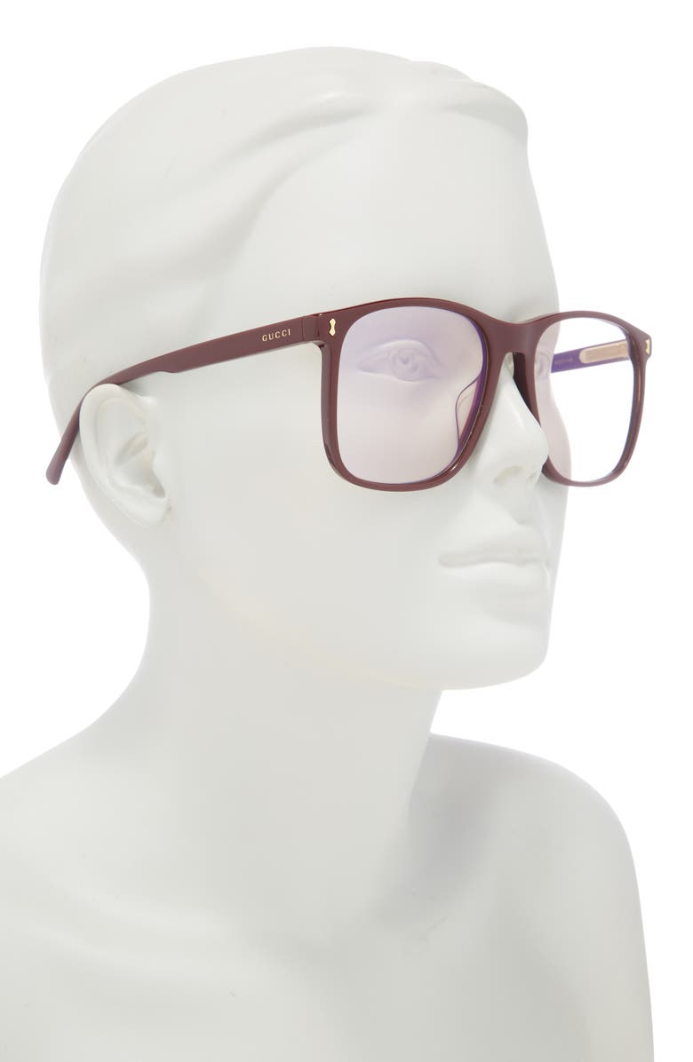 Gucci 57mm Novelty Square Sunglasses, Alternate, color, 