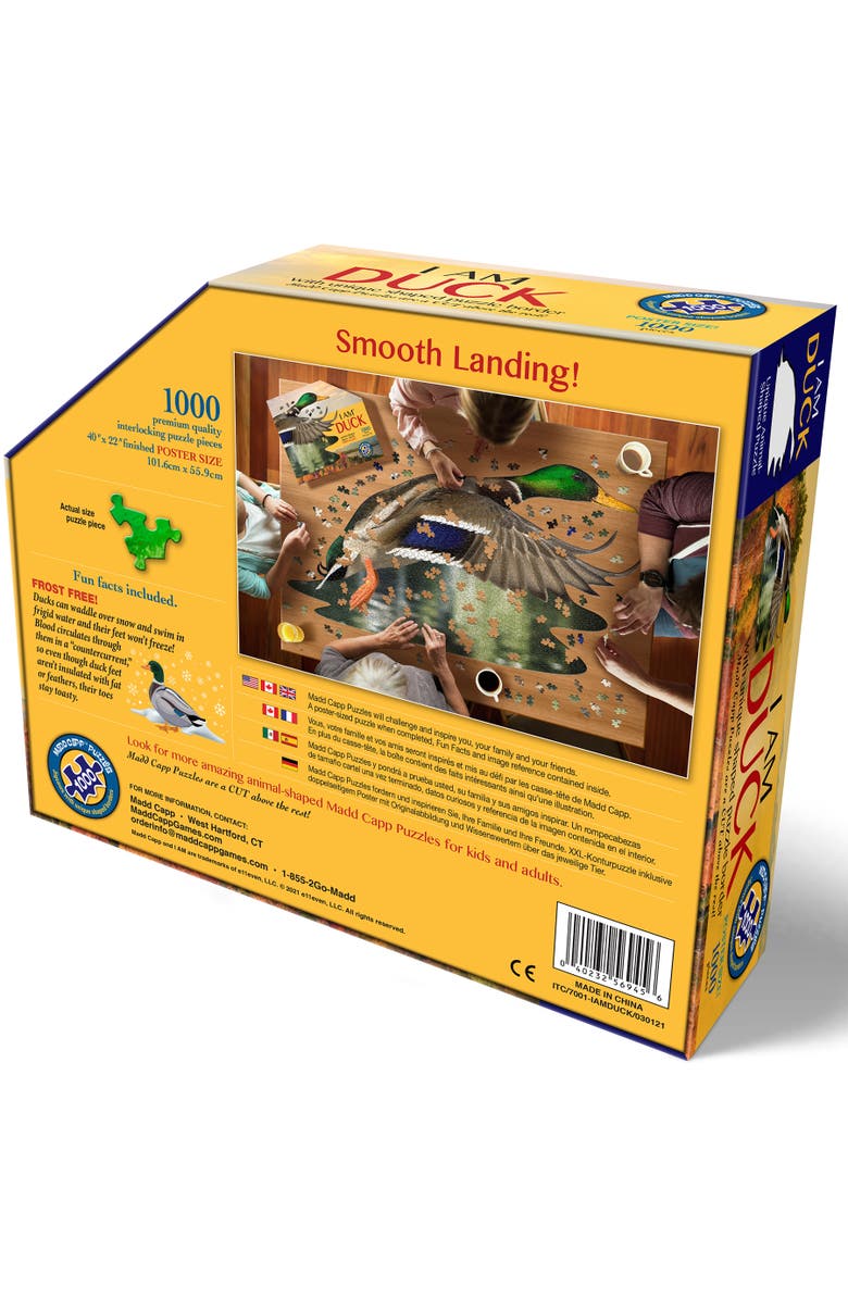 Madd Capp I Am Duck 1000 Pieces Animal Shaped Jigsaw Puzzle, Alternate, color, Multicolored