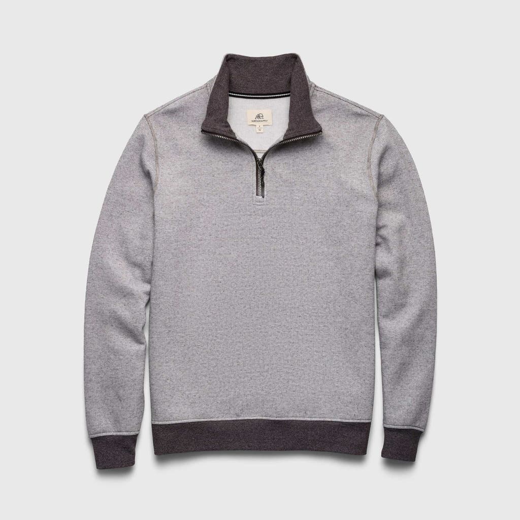 Surfside Supply Co. Bobby Fleece Quarter Zip In Black Combo