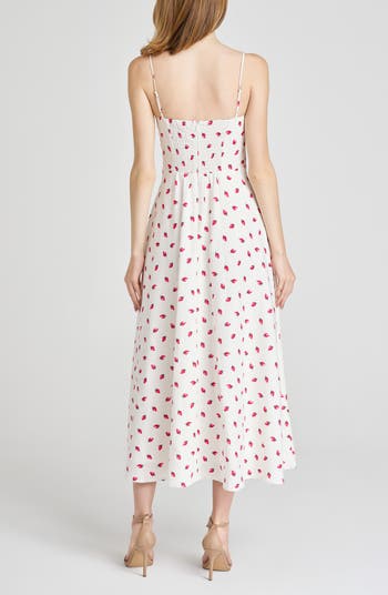 Josefina Strawberry Print Linen Blend Dress
