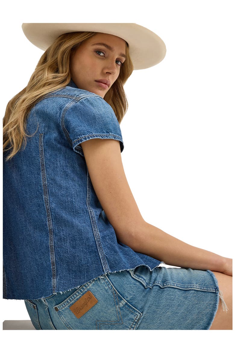 Cowboy Cutoff Denim Shorts, Alternate, color, LEAVING TOWN