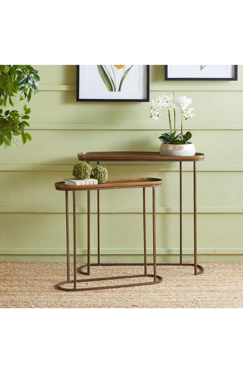 Napa Home & Garden Ziva Console Tables Set of 2, Alternate, color, Gold