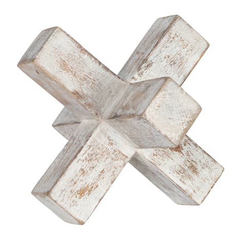 Decorative Mango Wood Jack Cross Design