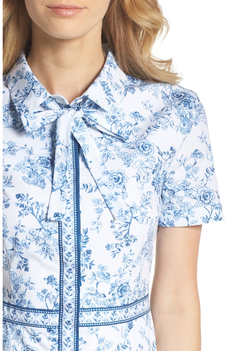 Darla Cotton Toile Shirtdress, Alternate, color, CLOUD/ CORNFLOWER