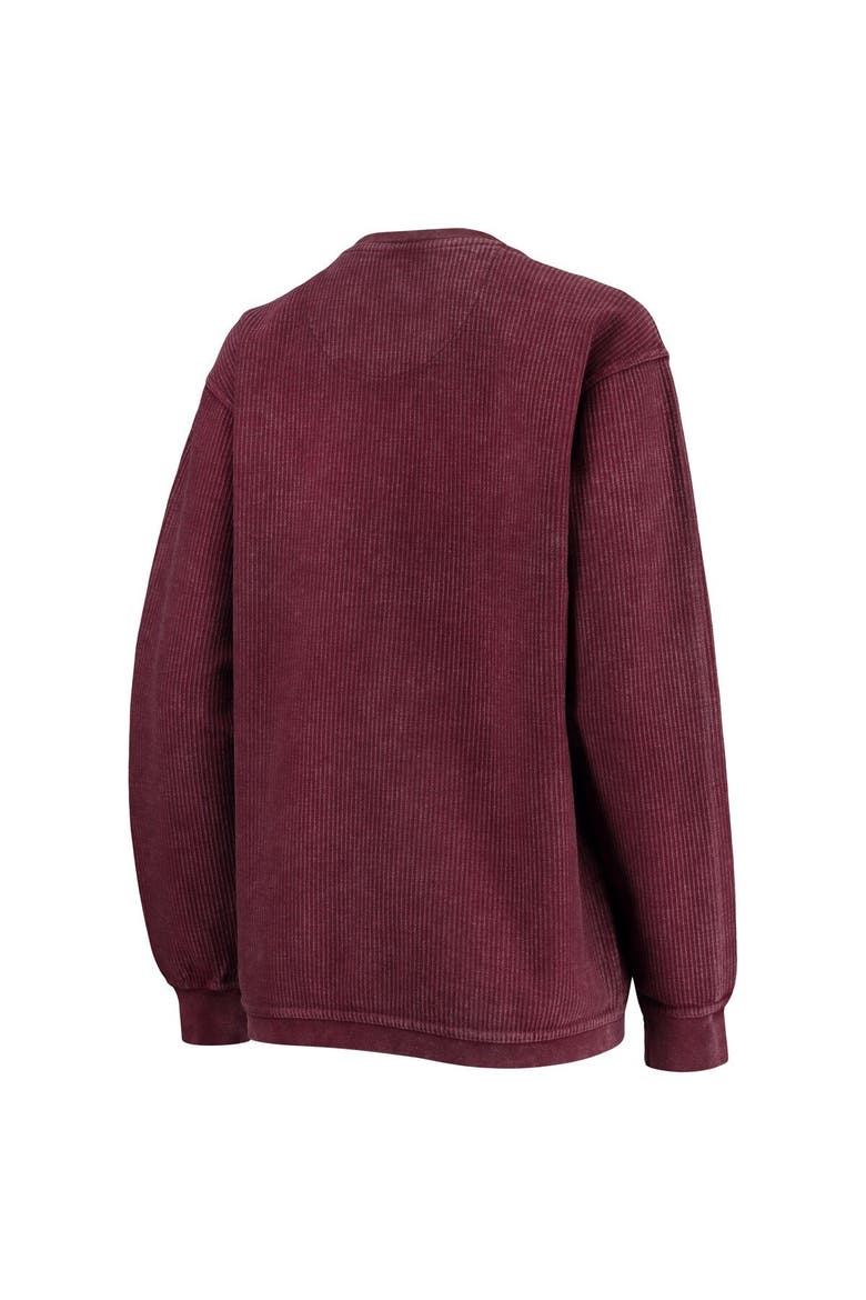 Women's Pressbox Maroon Minnesota Golden Gophers Comfy Cord Vintage Wash Basic Arch Pullover Sweatshirt, Alternate, color, Maroon