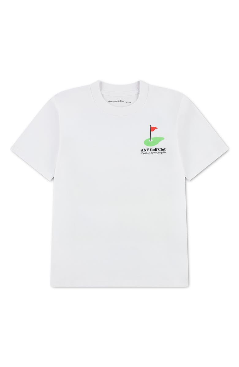 abercrombie kids Kids' On the Green Graphic T-Shirt, Main, color, Bright White