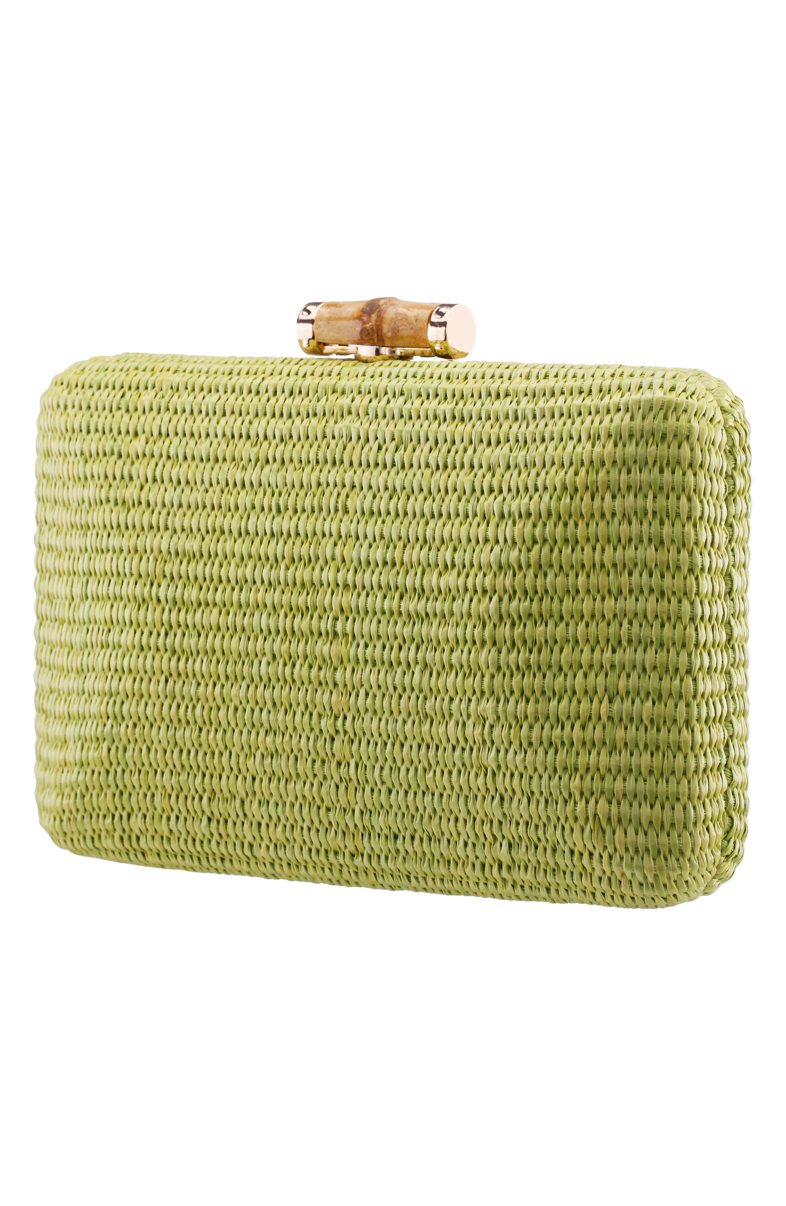 Nina Malia Frame Clutch, Alternate, color, Lime