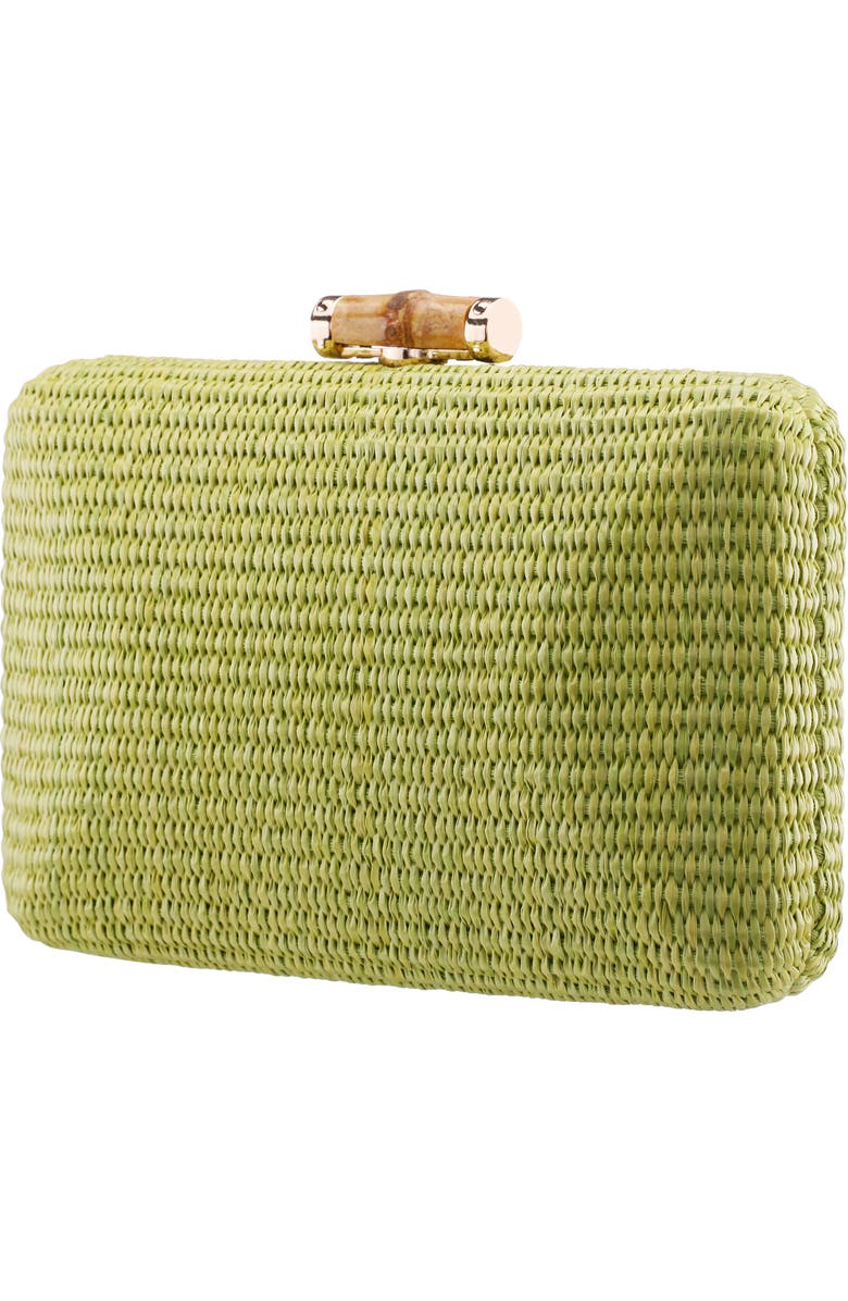 Nina Malia Frame Clutch, Alternate, color, Lime