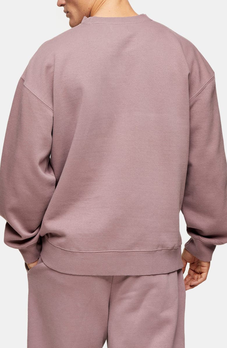 Topman Oversize Crewneck Sweatshirt, Alternate, color,