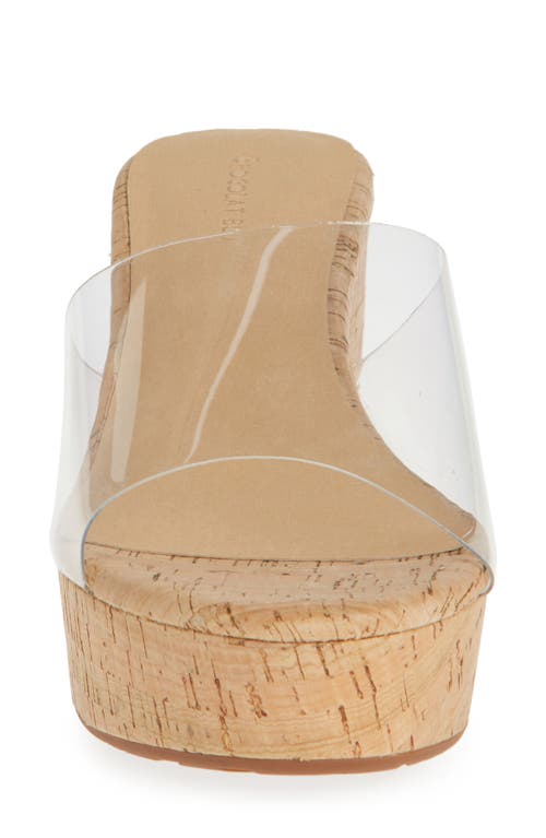 Chocolat Blu Vika Platform Slide Sandal In Clear Vinyl