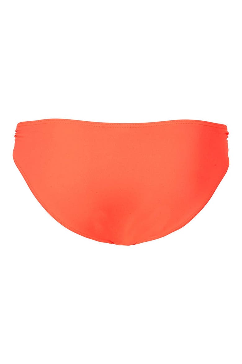 'Diamond' Side Ruched Bikini Bottoms, Alternate, color, ORANGE