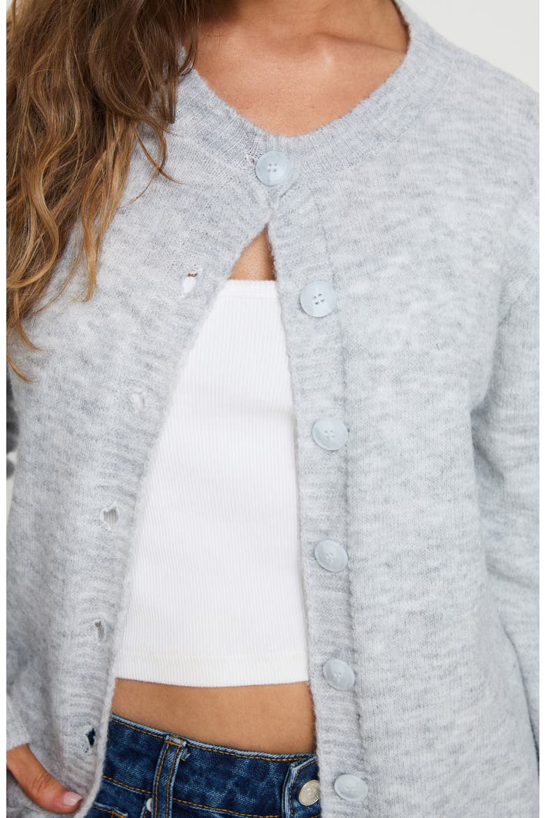 Denmark Crewneck Cardigan, Alternate, color, GREY