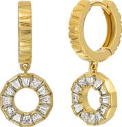 Bony Levy Circle of Life Diamond Huggie Drop Earrings