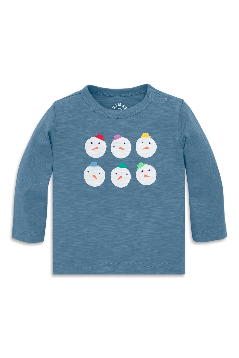 Baby Long Sleeve Tee In Holiday Graphics (baby), Main, color, Moonlight Snowmen