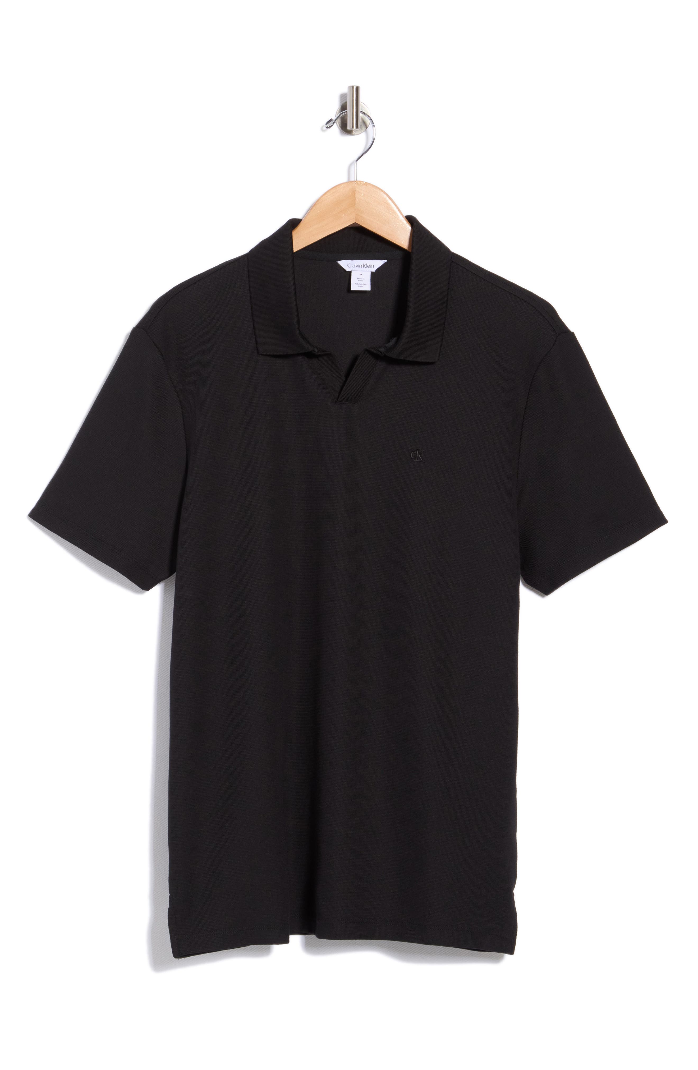 Micro Waffle Johnny Collar Top