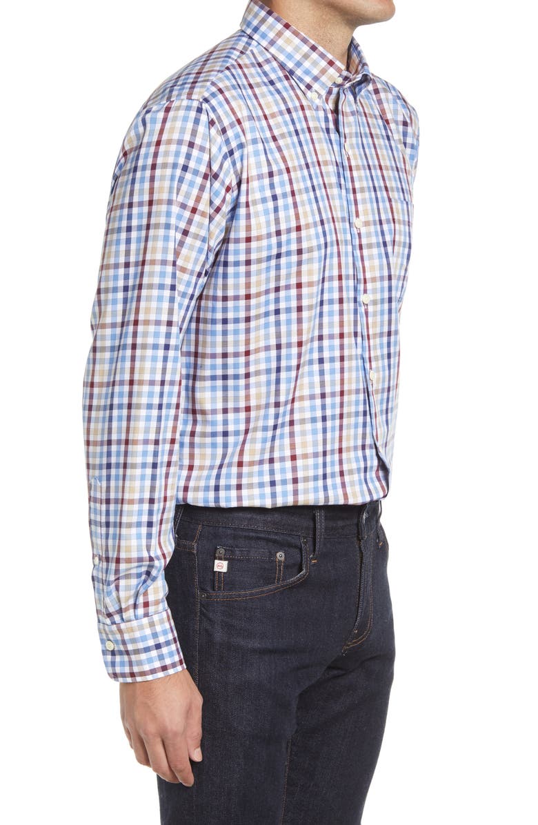 Peter Millar Crown Ease Langley Check Button-Down Shirt, Alternate, color,